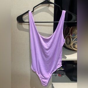 Neon purple bodysuit